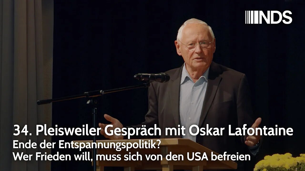 34. Pleisweiler Gespräch mit Oskar Lafontaine – Wer Frieden will, muss sich von den USA befreien