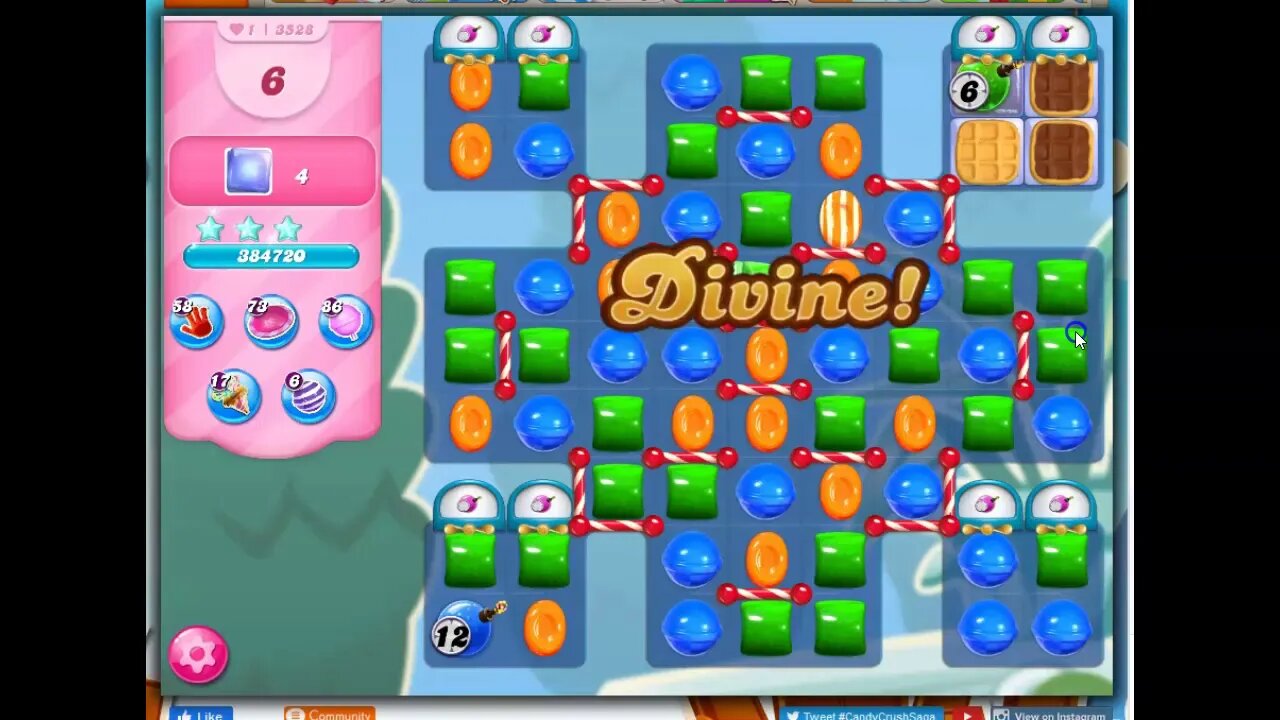 Candy Crush Level 3528 Talkthrough, 25 Moves 0 Boosters