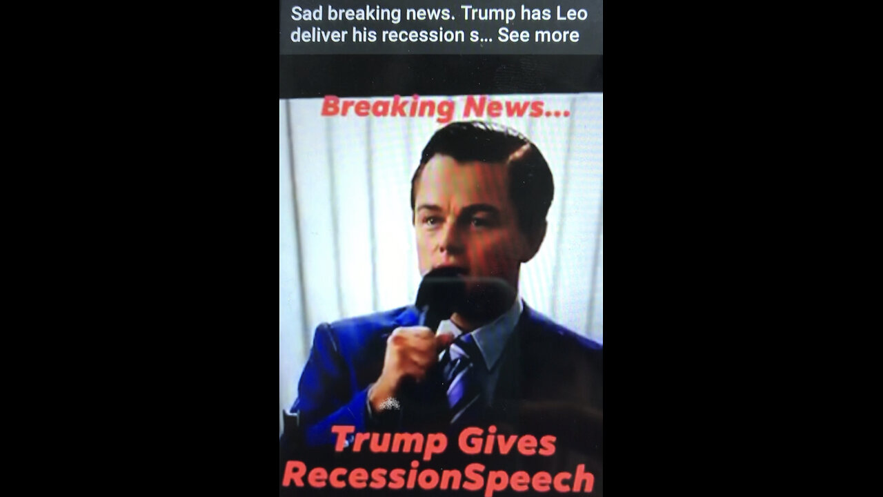 Trump has Leo D give his recession speech