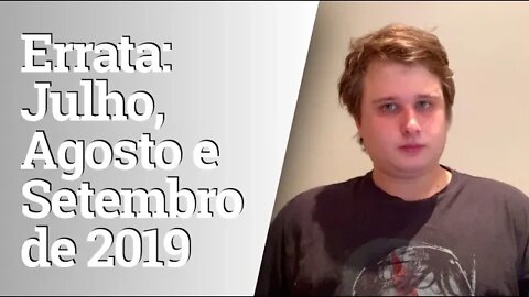 Errata - Julho, Agosto e Setembro de 2019