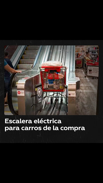 Escaleras mecánicas solo para carritos de supermercado