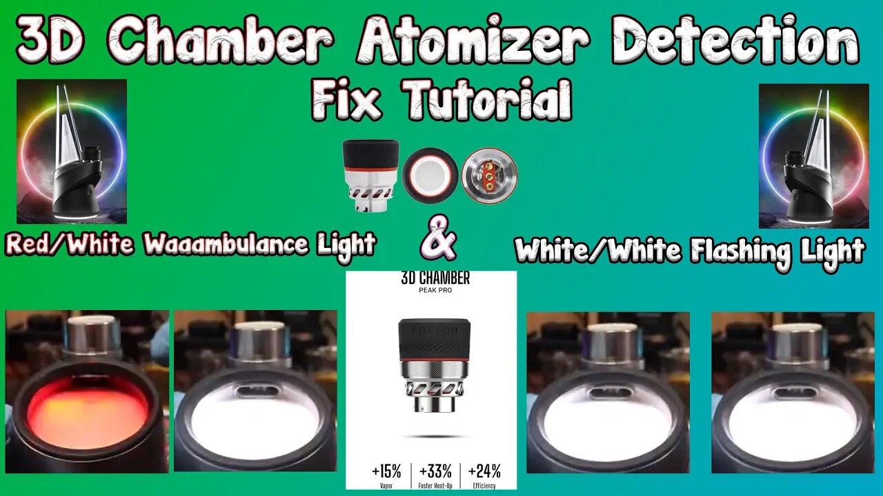 Puffco Peak Pro 3D Chamber Detection Fix! All Problems From Red & White Waaambulance Light & More!