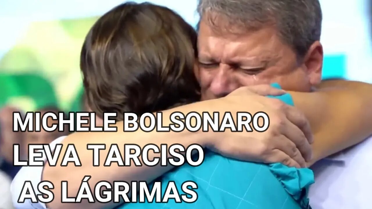 MICHELE BOLSONARO LEVA TARCISO O FUTURO GOVERNADOR DE SÃO PAULO AS LÁGRIMAS.