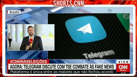 Telegram discute com TSE combate às fake news @SHORTS CNN