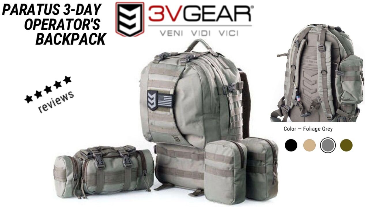 Best Tactical Backpack Under $75? 3V Gear Paratus 3-Day Operator's Pack Review + 10% OFF CODE