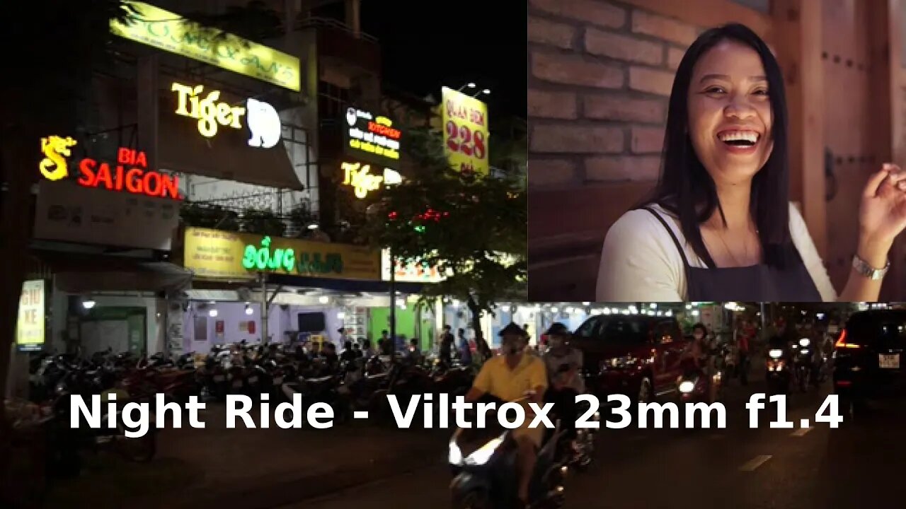 Saigon Night Motorbike Ride with the Viltrox 23mm f1.4 e-Mount (YouTube Creators)