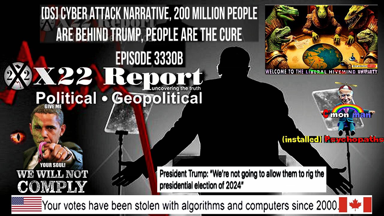 Ep 3330b - [DS] Cyber Attack Narrative, 200 Million People Are Behind Trump, People Are The Cure