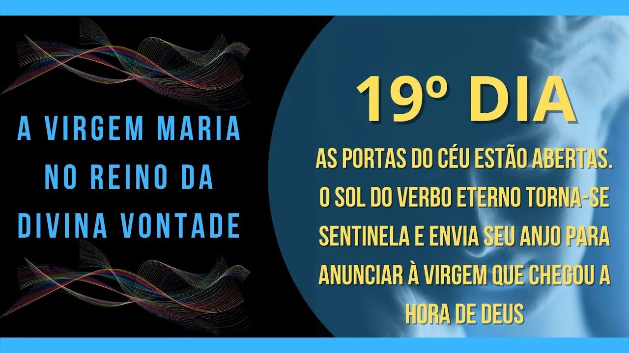 19º Dia | Livro "A Virgem Maria no Reino da Divina Vontade" #litcatolica