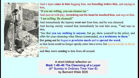 Mark 1:40–45 The Cleansing of a Leper