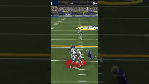 Rams TE Tyler Higbee Double Coverage Pass Reception - Madden NFL 22 Mobile Football