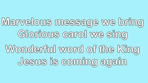 Jesus is coming again 3V
