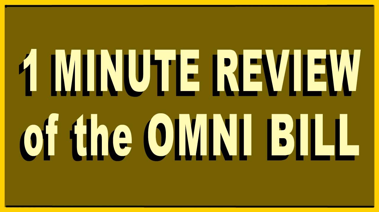 SHOCKING 1 Minute REVIEW of the OMNI BILL