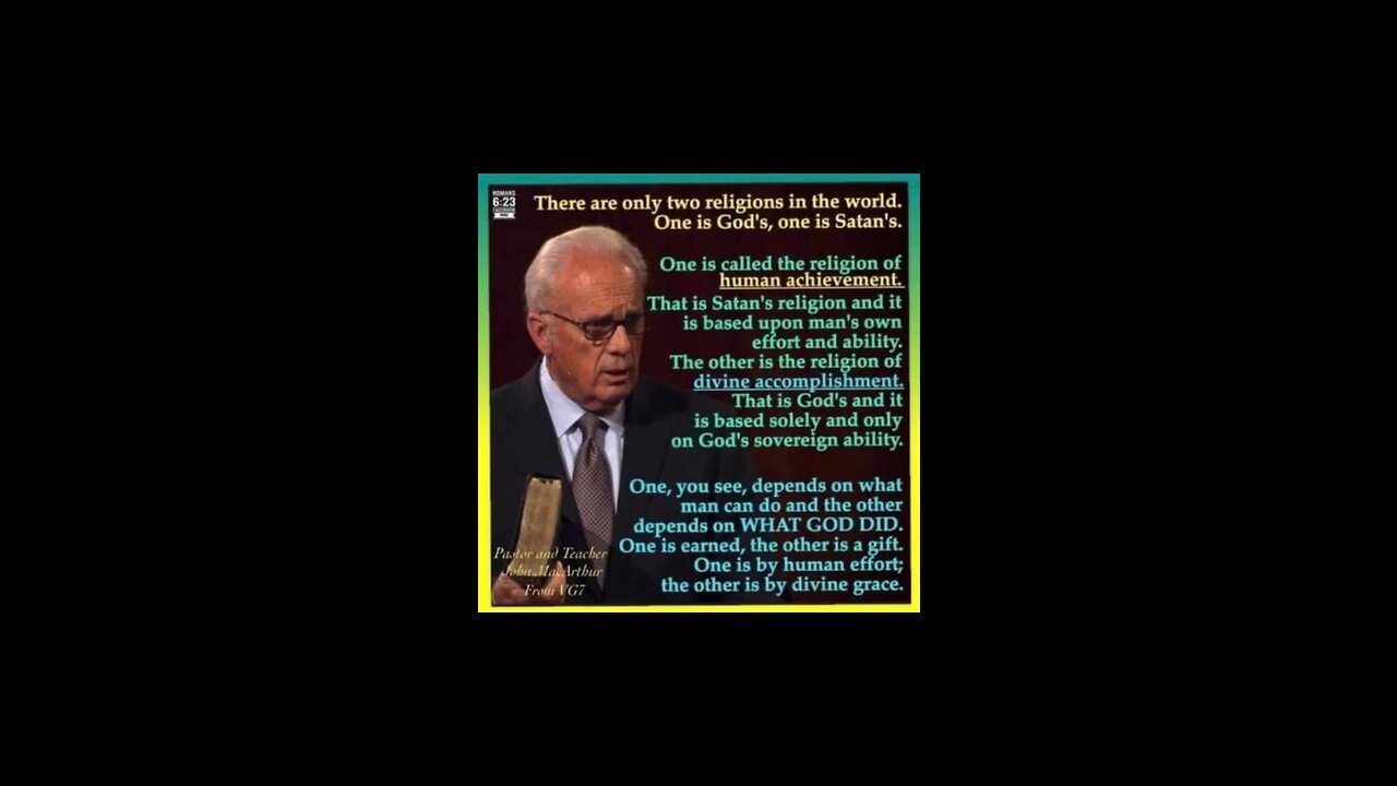 There's only two religions. See what John MacArthur says about it. #biblicaltruth