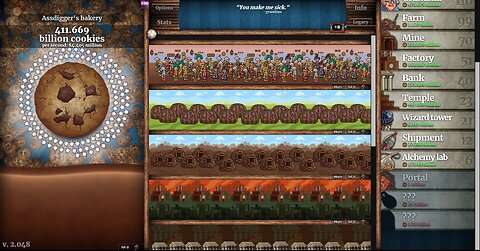 Cookie Clicker INSANE playthrough