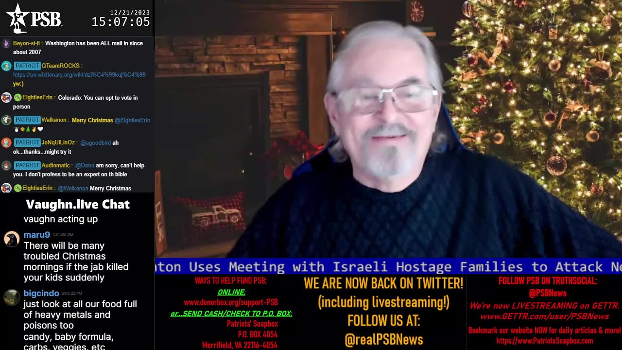 2023-12-21 15:00 EST - The PATRIOTski Tavern: