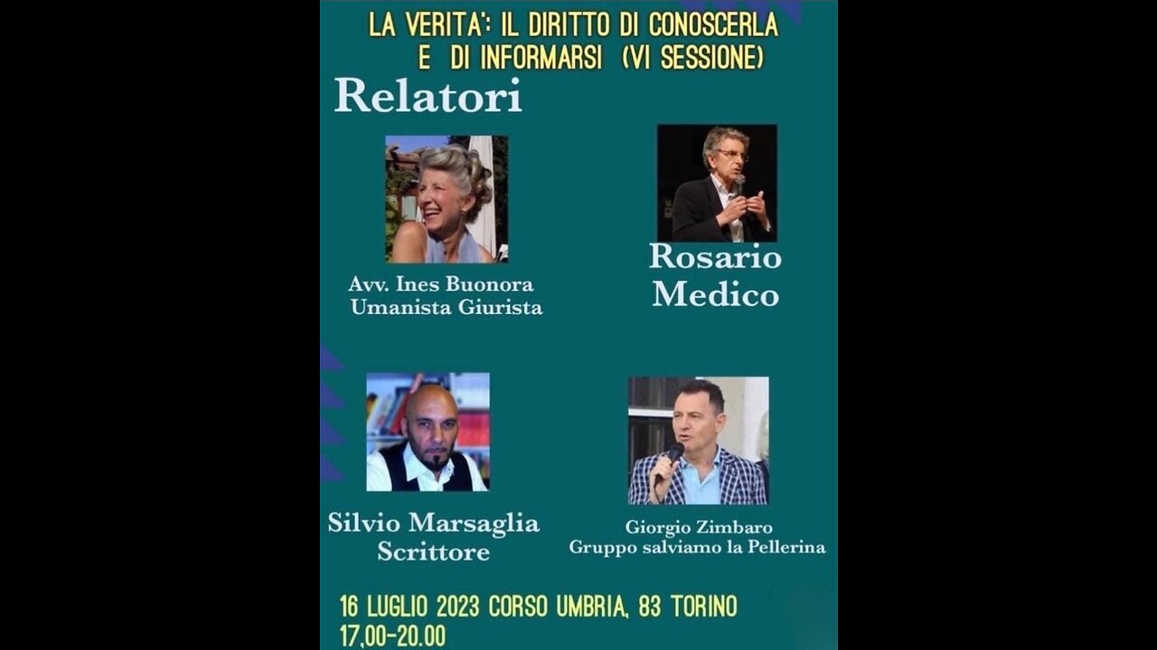 DOMENICA 16 luglio - INCONTRO DIBATTITO PUBBLICO