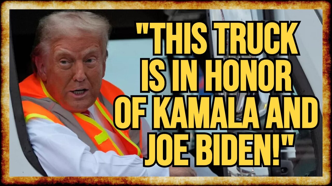 Trump TROLLS Biden With GARBAGE TRUCK STUNT at Wisconsin Rally