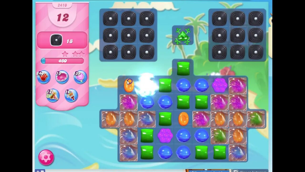 Candy Crush Level 2410 Audio Talkthrough, 1 Star 0 Boosters