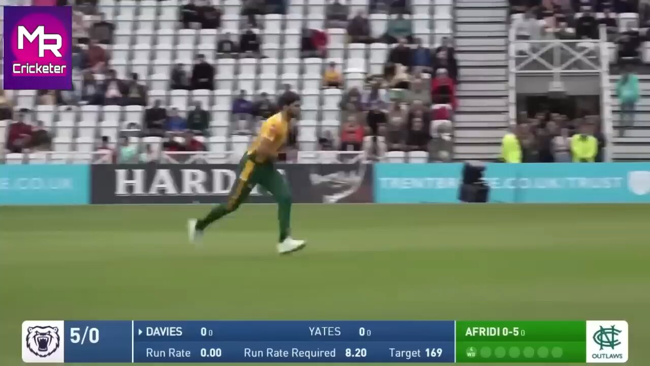 Shaheen Afridi takes 4 wickets in 1 over| T20 Blast 2023