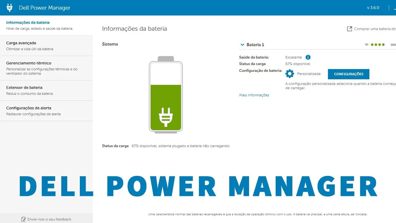 Aprenda a Desativar o Carregamento da Bateria de seu Notebook DELL com Dell Power Manager