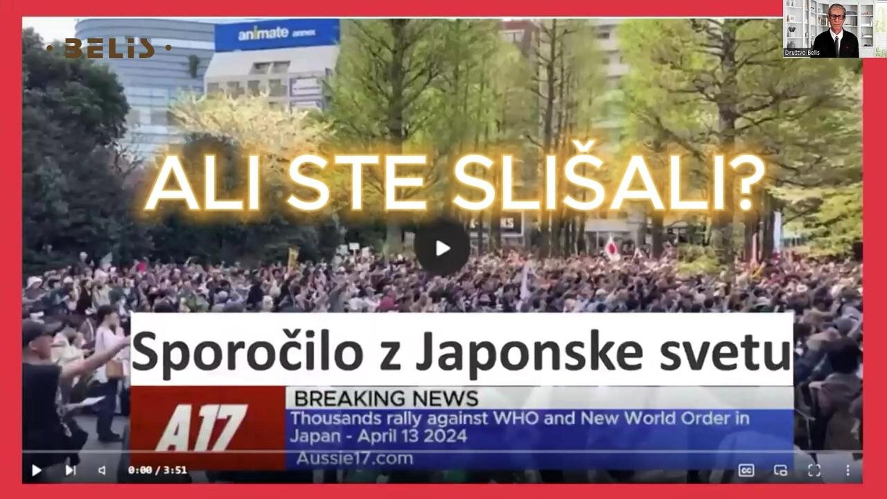 Prejeli smo: SPOROČILO JAPONSKE SVETU - Nujno poslušanje vsakega Slovenca!