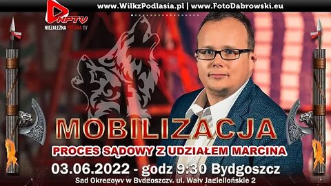 Wsparcie Marcina Osadowskiego podczas rozprawy, po której został zwolniony