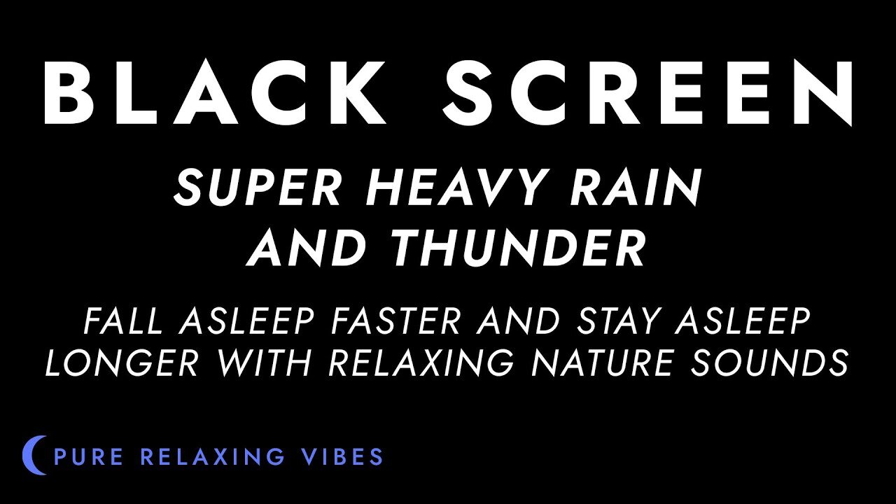 🔴 Powerful Rain and Thunder Sounds for Sleeping | Black Screen Rainstorm - Sleep Sounds