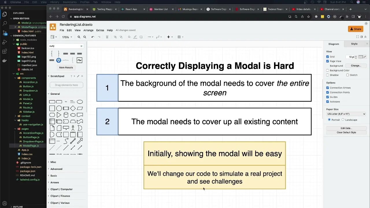 Fixing the Modal with React Portals (235)