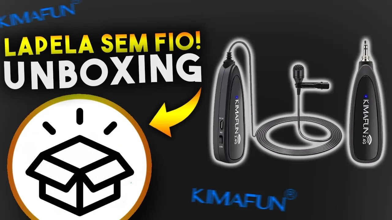 KIMAFUN KM H130-1 - Microfone de Lapela SEM FIO! VAI TE SURPREENDER! Unboxing e teste