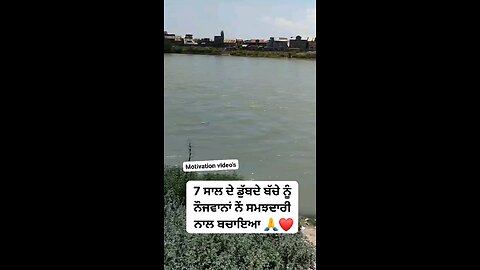 ਸੱਤ ਸਾਲਾਂ ਦੇ ਡੁੱਬਦੇ ਬੱਚੇ ਨੂੰ ਨੌਜਵਾਨਾਂ ਨੇ ਸਮਝਦਾਰੀ ਨਾਲ ਬਚਾਇਆ