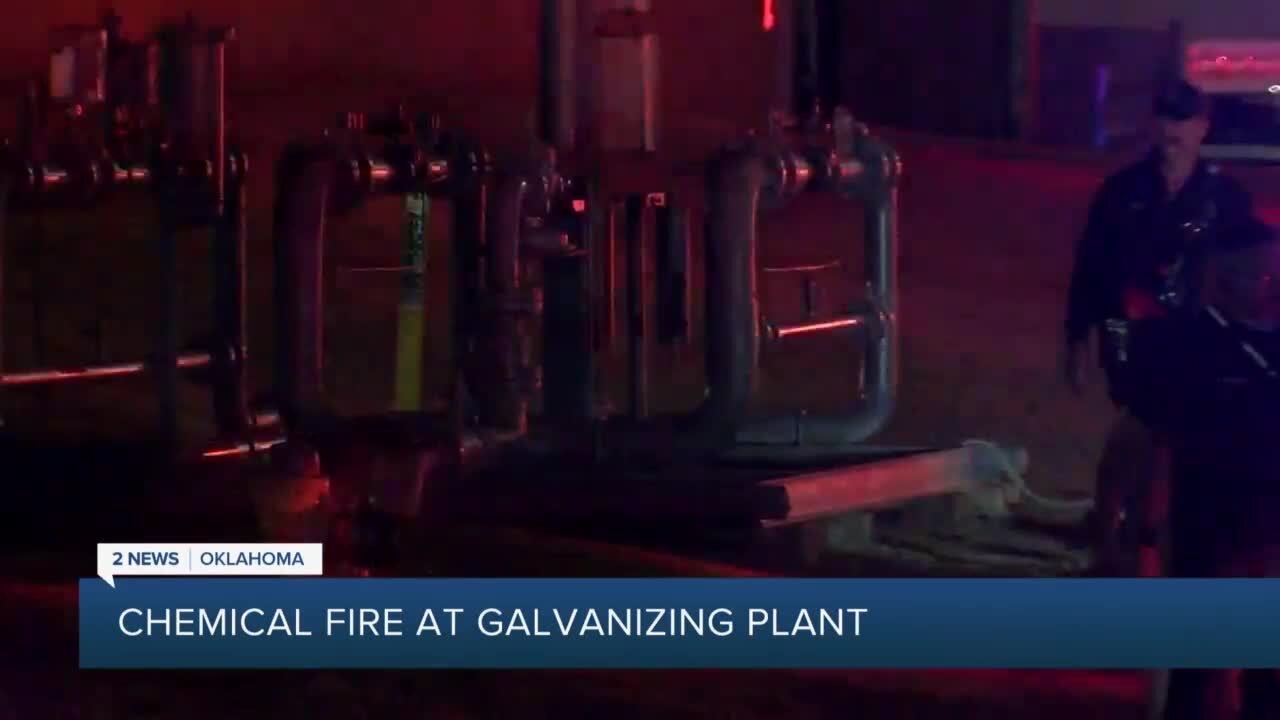 Crews battling blaze at galvanizing plant