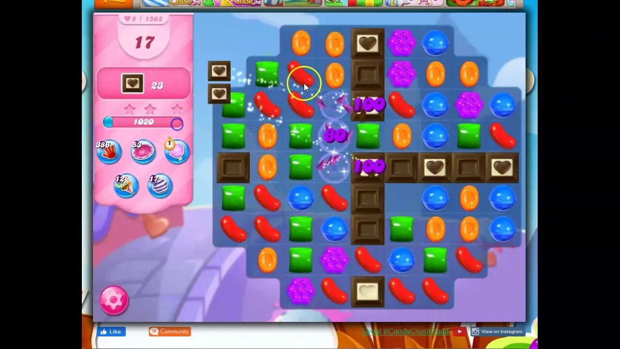Candy Crush Level 1502 Talkthrough, 21 Moves 0 Boosters