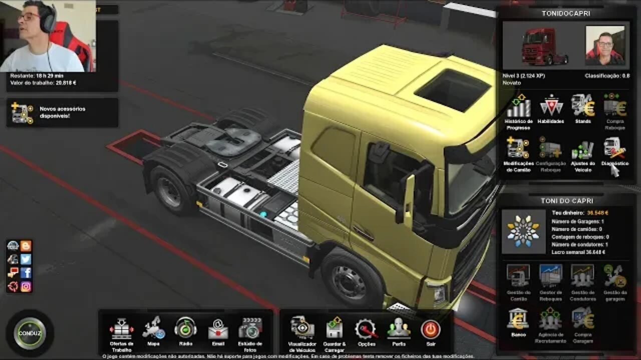 EURO TRUCK SIMULATOR 2 #4 MAIS 2 ENTREGAS COM LUCRO DE 40 000€