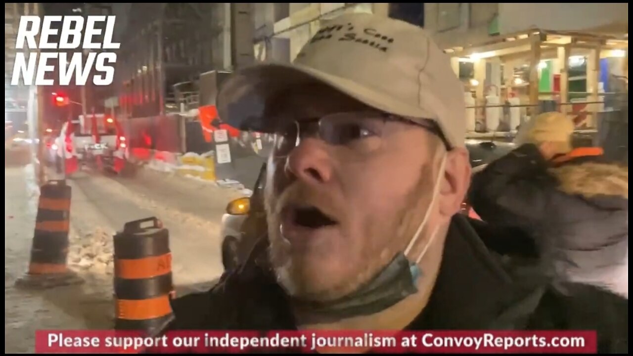 Maskless Man Has Meltdown Over Freedom Convoy In Canada