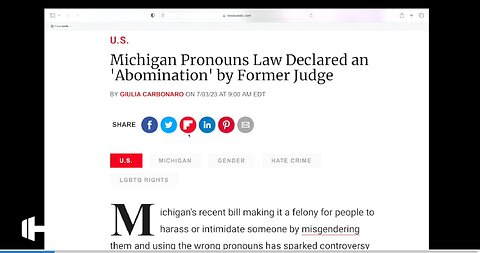 WW3 Update: Michigan New Law "Misgendering" a Felony $10,000 FINE" 10 min