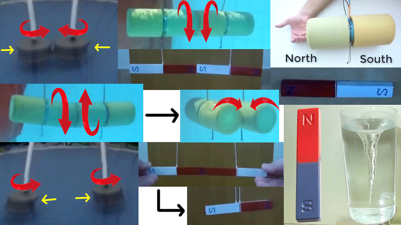 🔬#MESExperiments 45: Rotating Cylinders in Water Behave Like Magnets