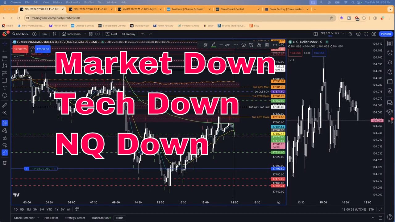 Feb 20th Market Down Day Trading Recap