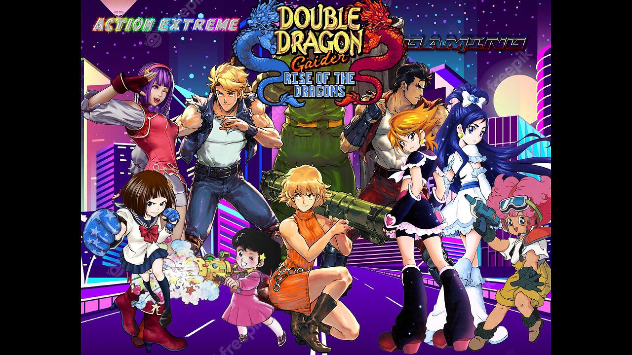 Double Dragon Gaiden Rise of the Dragons Fan Made Custom Wallpaper - Marian Brings out more Bigger Guns