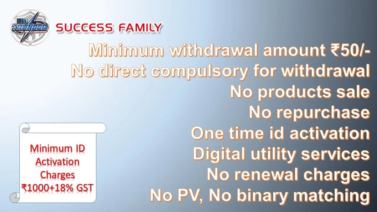 success family. INR Thunder new update. INR thunder kya hai.