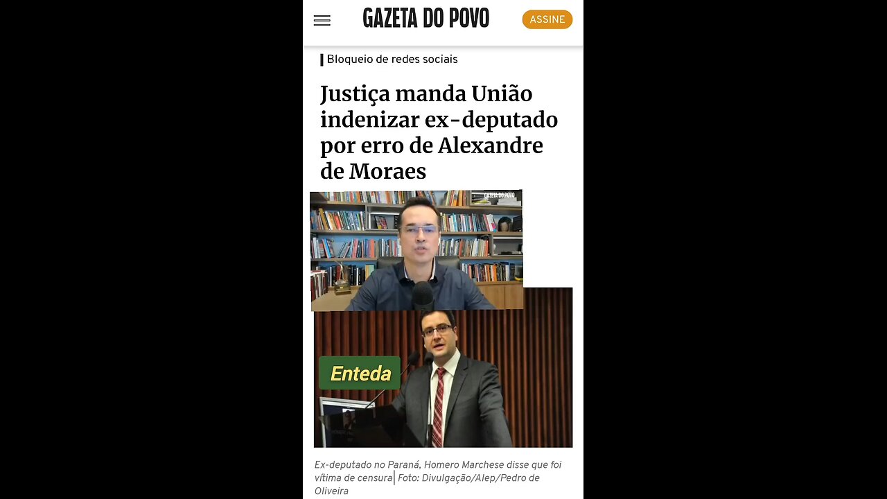 parlamentar recorre decisão de Moraes e ganha a indenização.