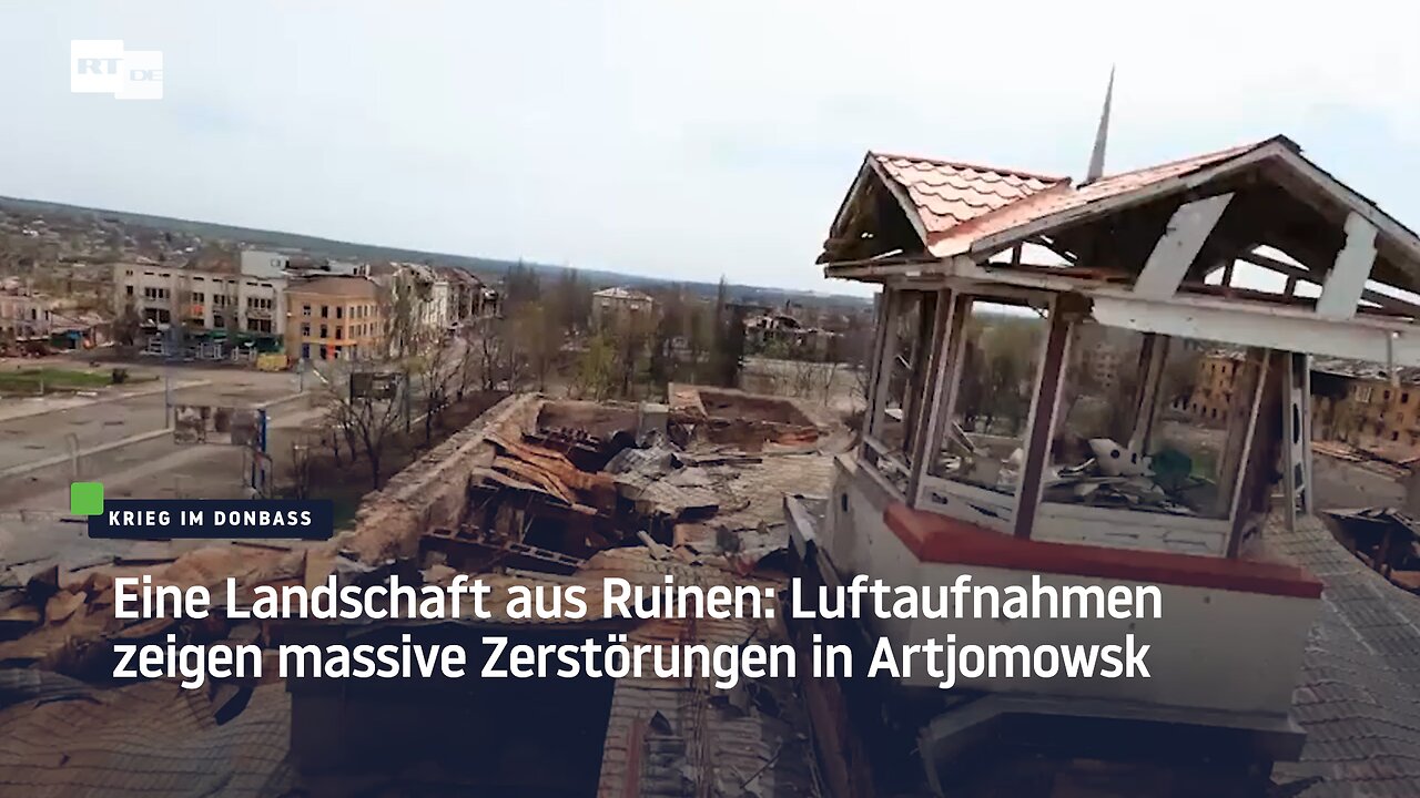 Eine Landschaft aus Ruinen: Luftaufnahmen zeigen massive Zerstörungen in Artjomows