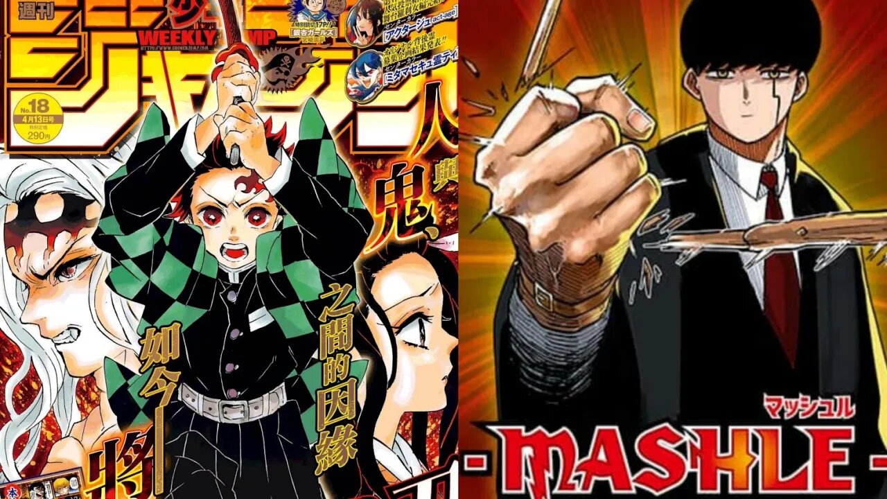 Kimetsu no Yaba cap 200 e Mashle cap 10