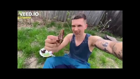 Ukrainian Blogger Eats Dead Soldier, Believing The Soldier Was Russian When In Fact He Was Ukrainian