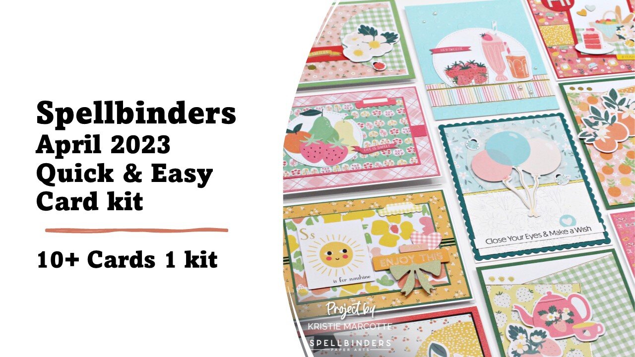 Spellbinders | April 2023 Quick & Easy Card Kit | 12 Cards 1 Kit