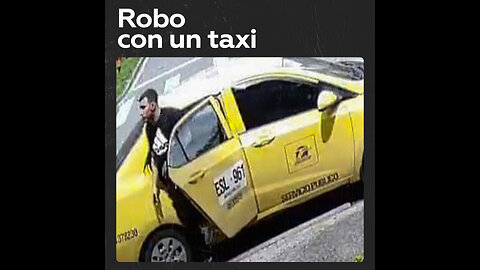 Intento de robo con un taxi termina en caída y fuga del sospechoso