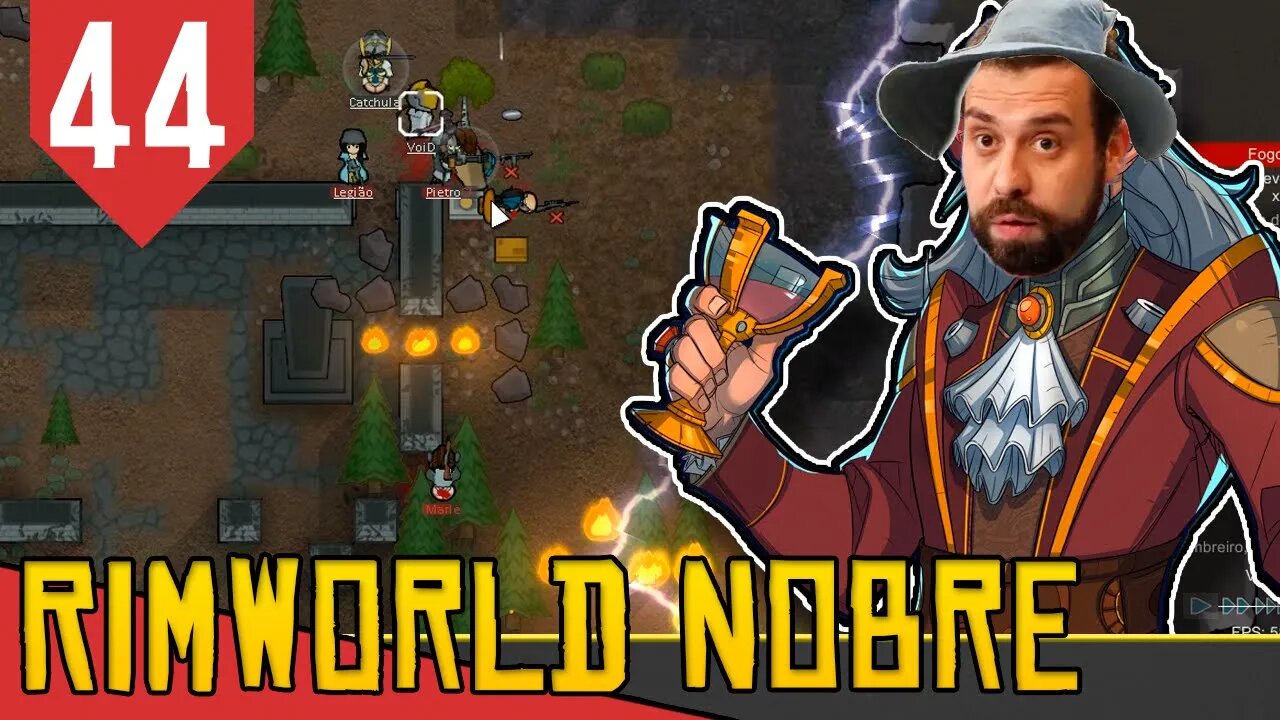 INVADINDO a Base Inimiga com RAIOS! - Rimworld Royalty Base Aberta #44 [Gameplay Português PT-BR]