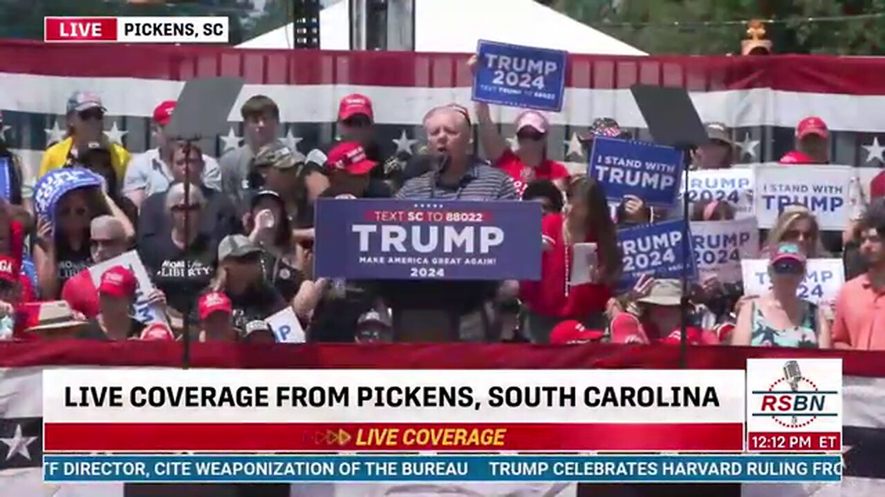 Trump brings Warmonger 'Lindsey Graham' to speak at his SC Rally. Gets BOOED for 6 Minutes Straight!