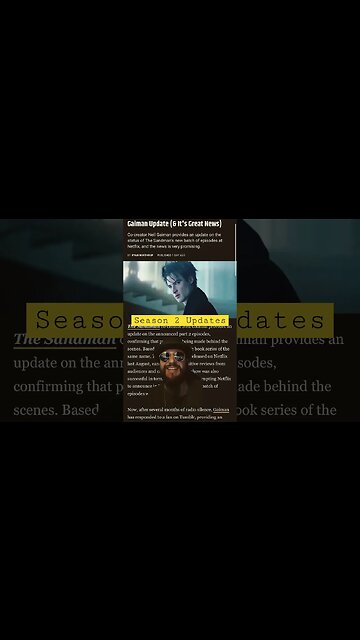 Netflix Sandman Season 2 UPDATE! Neil Gaimam Says…. #shorts #netflix #sandman
