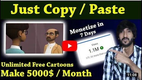 How to make cartoon animation video on mobile and make money , cartoons kasy banain