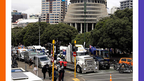 New Zealand Truckers Also Blocking Parliament